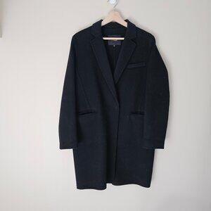 Maje Galami Double-faced Wool Coat - 2019 - Black - Sz 36